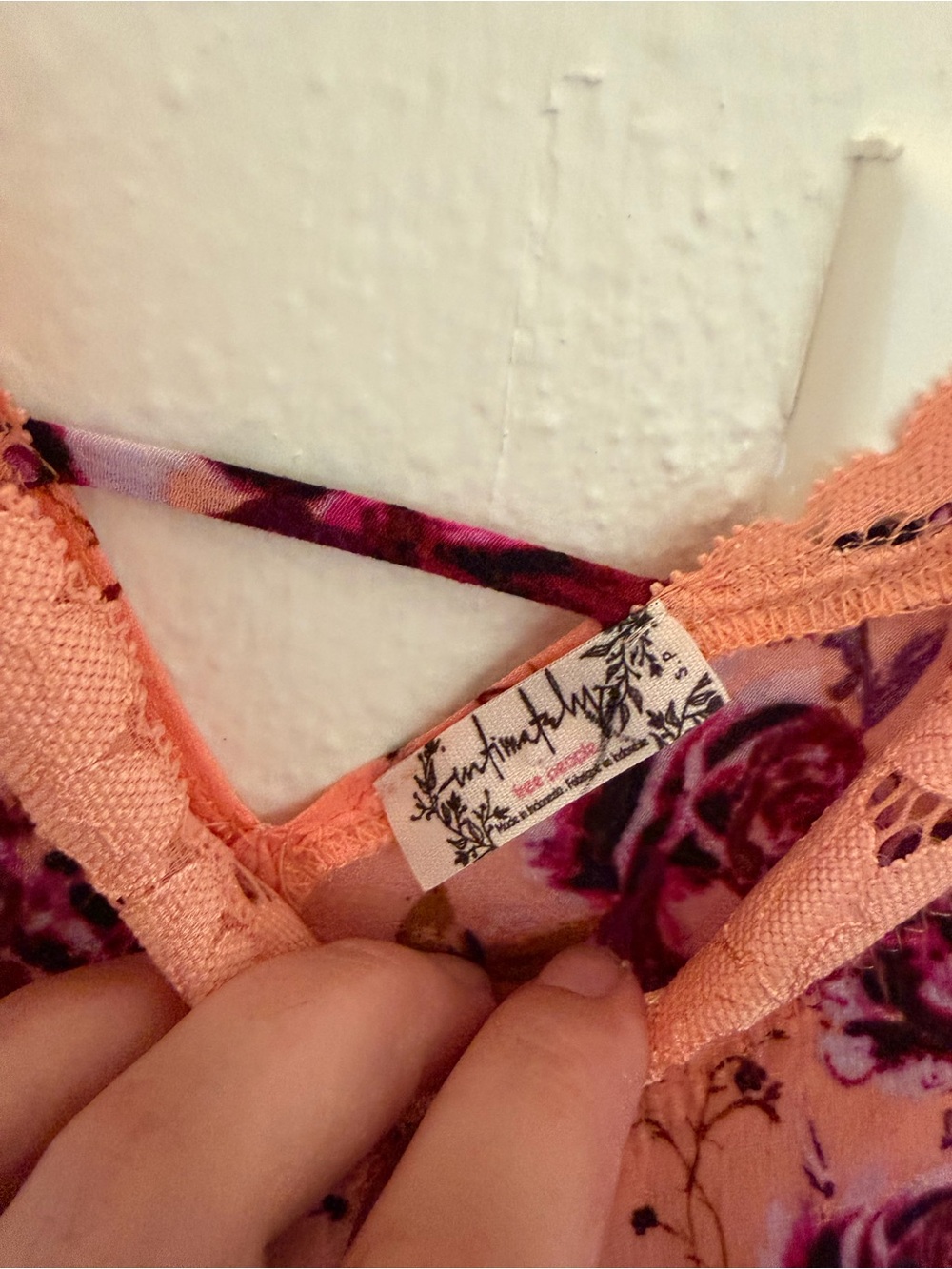 Free People Coral Lace-Trim Floral Camisole - Picture 4 of 5
